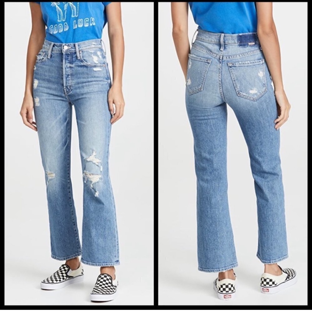 Mother Superior -  Distressed  - The Rambler Ankle Jeans in Holy Melancholy